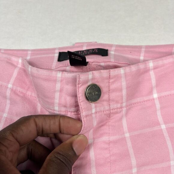 Lauren Ralph Lauren Pink Plaid Cropped Pants Coastal Preppy Classic Chino 6P - Picture 4 of 12
